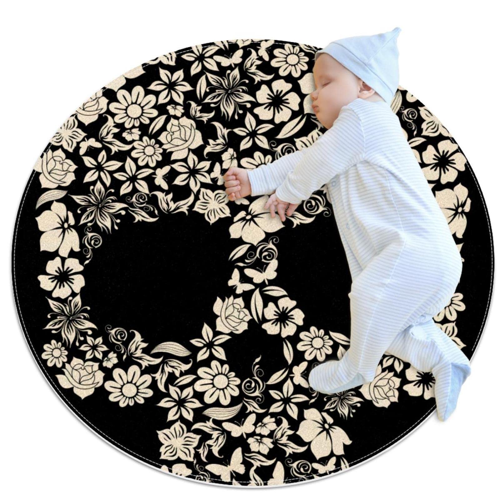 Tapis de salle de bain rond tête de mort pour décorer le salon et canapé