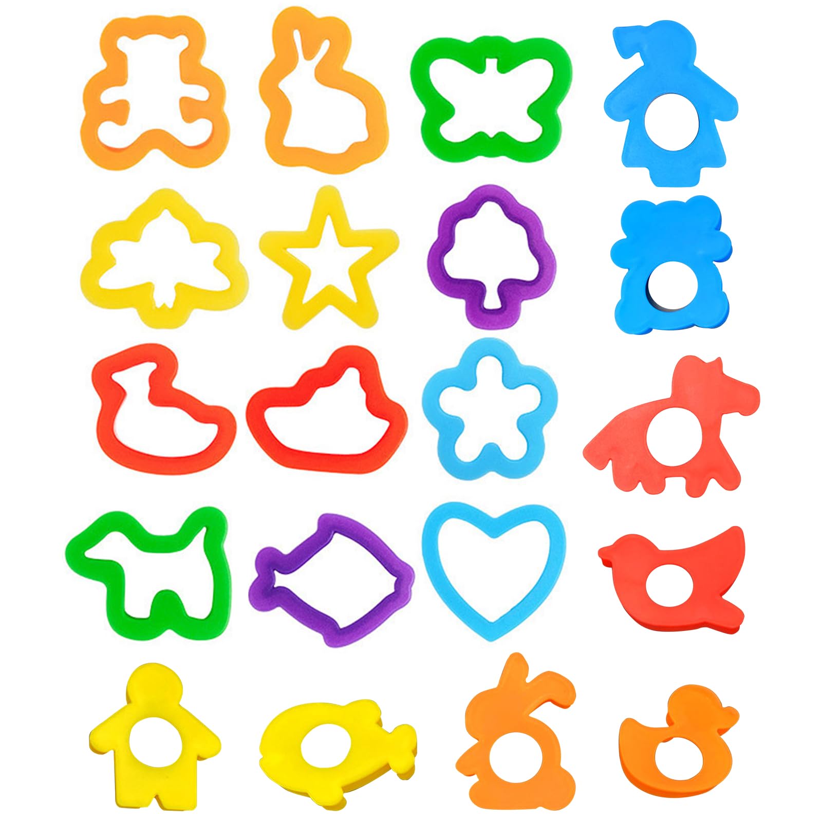 20 Pcs Play Doh Tools Set – Animal Shape Cutters, Fun Modelling Tools for Clay and Dough, Safe and Durable, Perfect for Toddlers and Kids, Creative Playdough Set