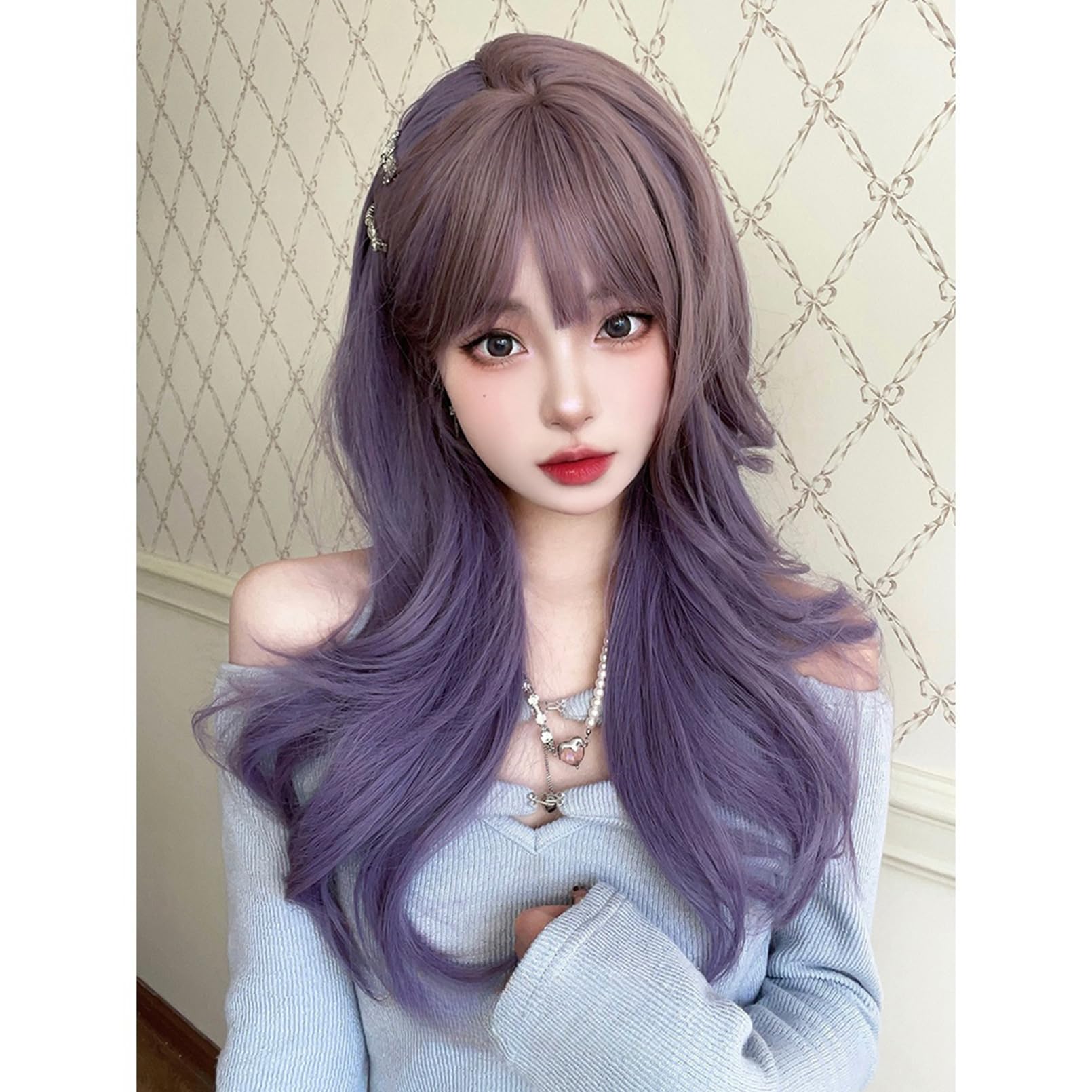 Amazon.co.jp: ゴスロリウィッグ ロング 巻き毛 原宿風 グラデーション