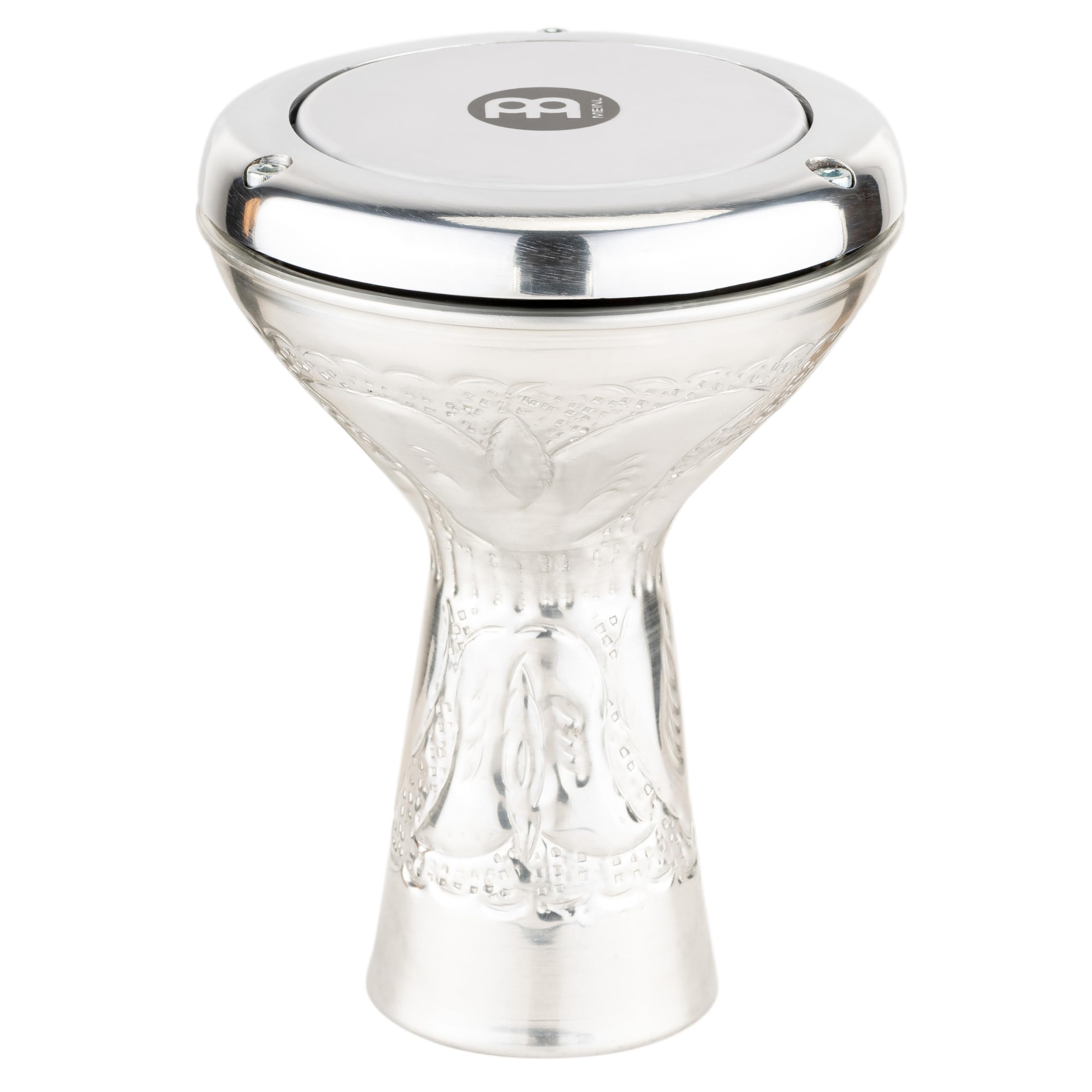 Meinl Percussion Mini Series Doumbek - Mini Handtrommel - Mit Kunststofffell - Durchmesser 4 Zoll - Aluminium, Silber (HE-1030)