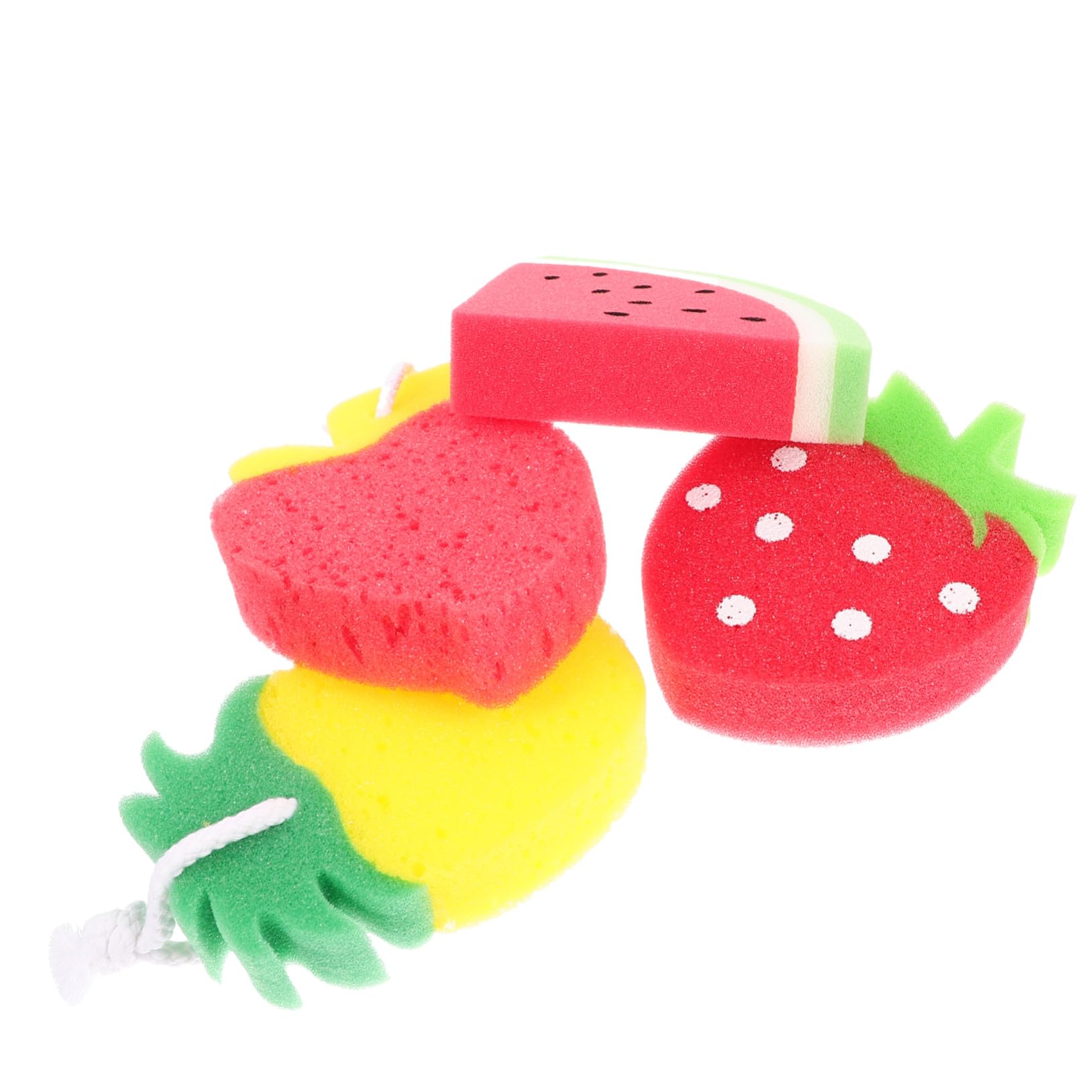 Éponges Cuisine de Fruits pour Nettoyer Casseroles et Plans de Travail Plusieurs Styles Lot de 4 Éponge à Récurer Cartoon Forte Absorption d'eau