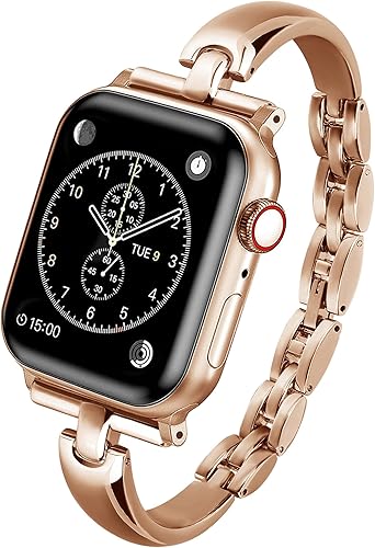 Vista 6 de Band Compatible for Apple Watch Band 42mm 44mm 45mm 46mm iWatch Series SE 10 9 8 7 6 5 4 3 Oro