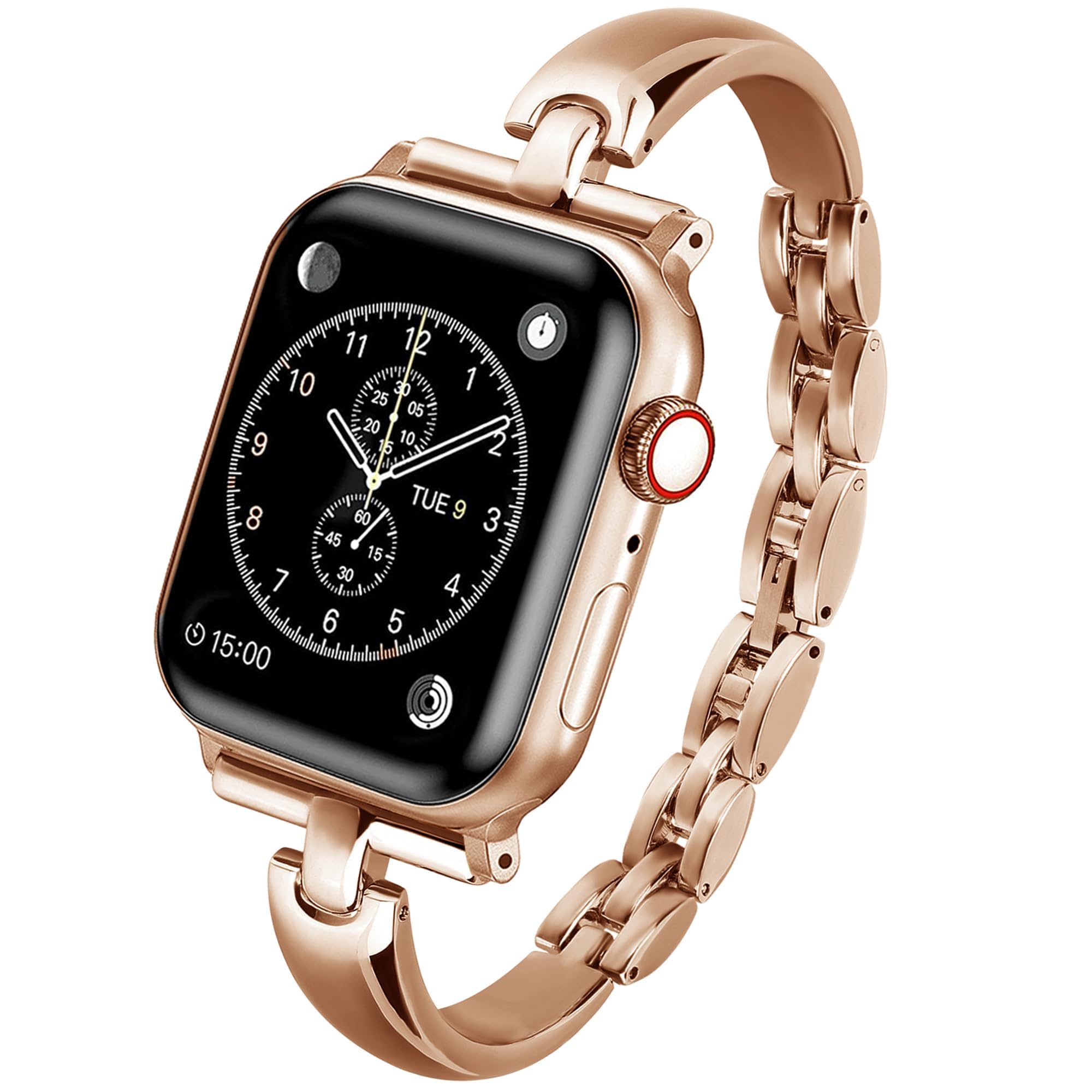 Band Compatible for Apple Watch Band 42mm 44mm 45mm 46mm iWatch Series SE 10 9 8 7 6 5 4 3 (Rose Gold, 38/40/41/42mm(Series 10))