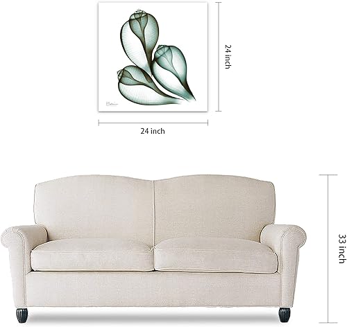 Miniatura 9 de Empire Art Direct Panel gráfico de vidrio templado flotante sin marco, listo para colgar, 24 x 24 pulgadas, serenidad costera II