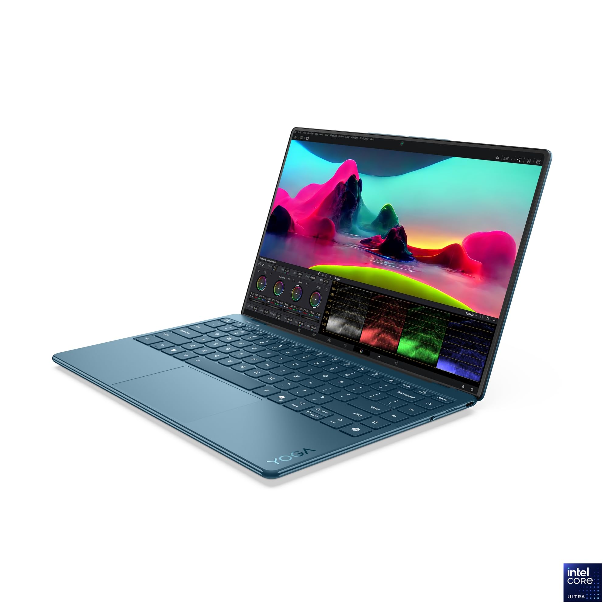 Lenovo Yoga Slim 9 14ILL10 - Ordinateur Portable 14'' 4K OLED WQUXGA Tactile Copilot+ (Intel Ultra 7 258V, RAM 32Go, SSD 1To, Intel Arc Graphics 140V, Windows 11 Home) Clavier AZERTY - Tidal Teal