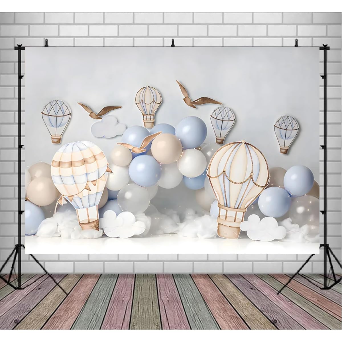 4-Pack Hot Air Balloon Garland Banner – Watercolor Style, 24 Designs | Party Decor | Wedding, Baby Shower, Adventure Theme - View #7