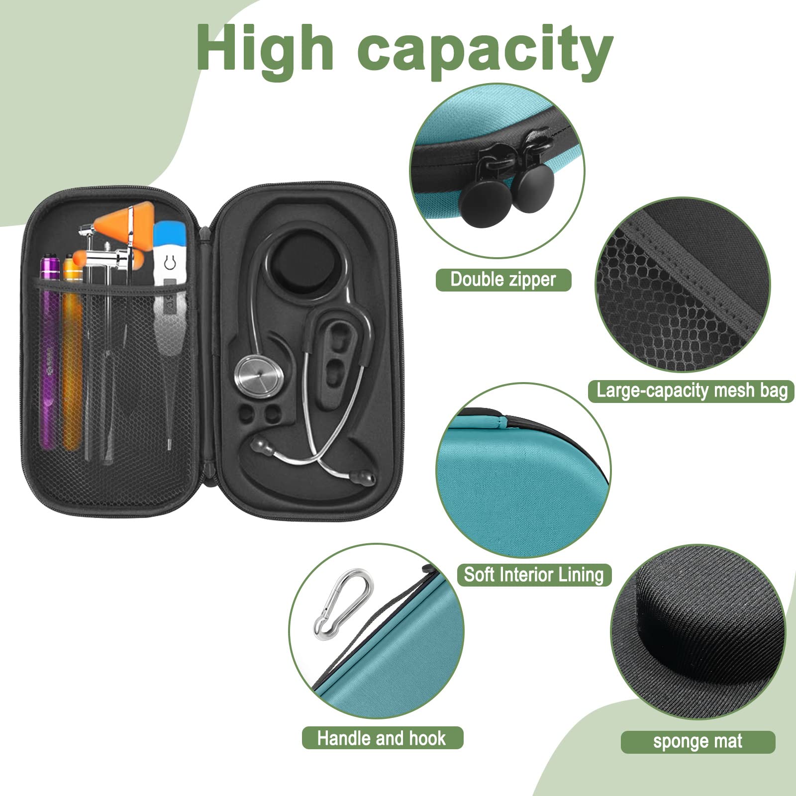 Amazon.co.jp: ZLiT 携帯用聴診器ケース、看護師、医師、医学生用の3M