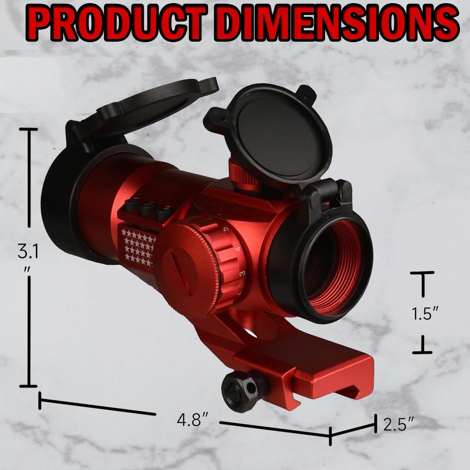 Tactical Scope Reflex Stinger 4 MOA Red - Green Dot Sight with Picatinny Mount Compatible Mloks/Keymods Durable
