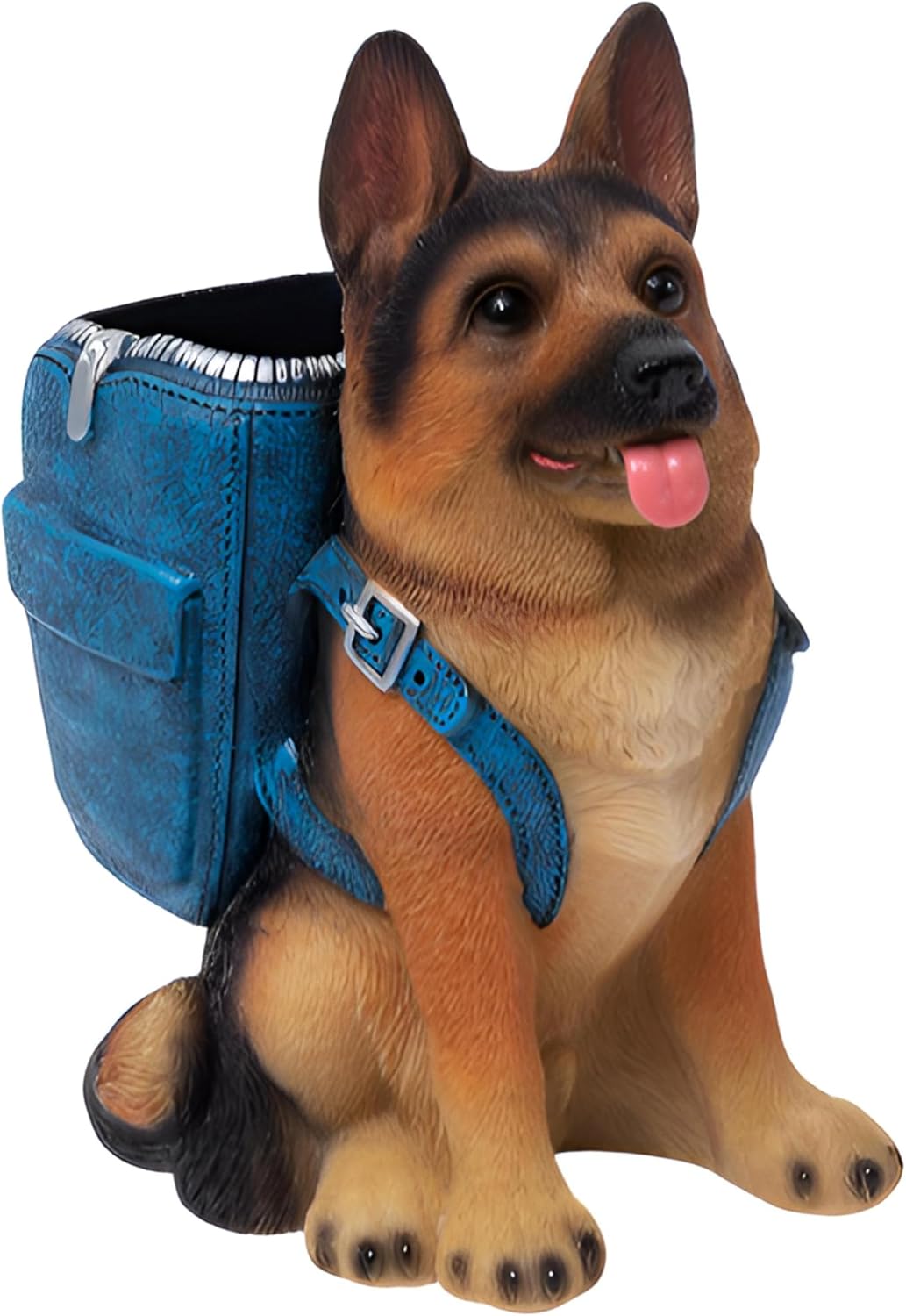 Cute Dog Pen Holder & Desk Organizer,Handmade Non-Toxic Resin Storage Compartment for Office, School & Home | Adorable Gift for Dog Lovers Who Love Functional Pet Decor (German Shepherd)