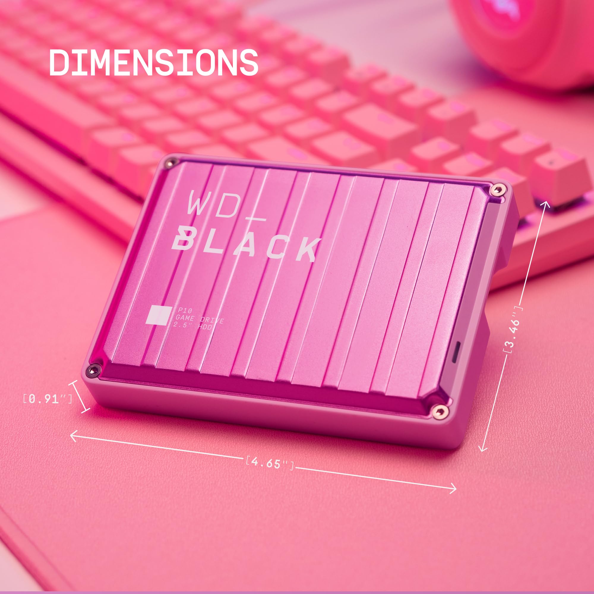 Amazon.com: WD_Black 4TB Pink P10 Game Drive Portable External