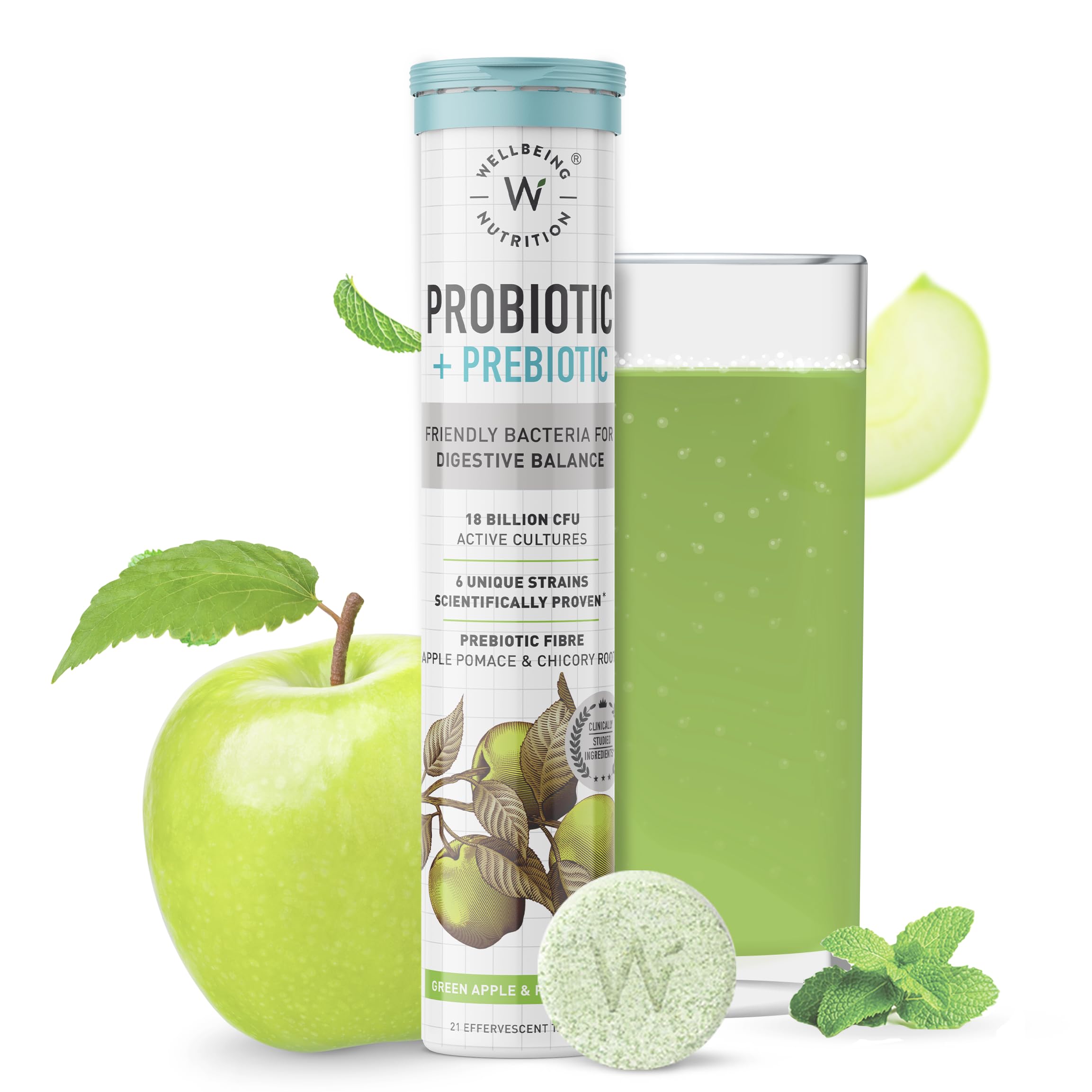 Buy Wellbeing tion Daily Probiotics + Prebiotics Improve sm