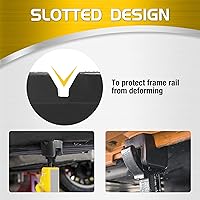 Vista 6 de Almohadillas para gato TONDA, protector universal de riel de goma con soldadura de pellizco, adaptador ranurado para soporte de gato y gato de piso