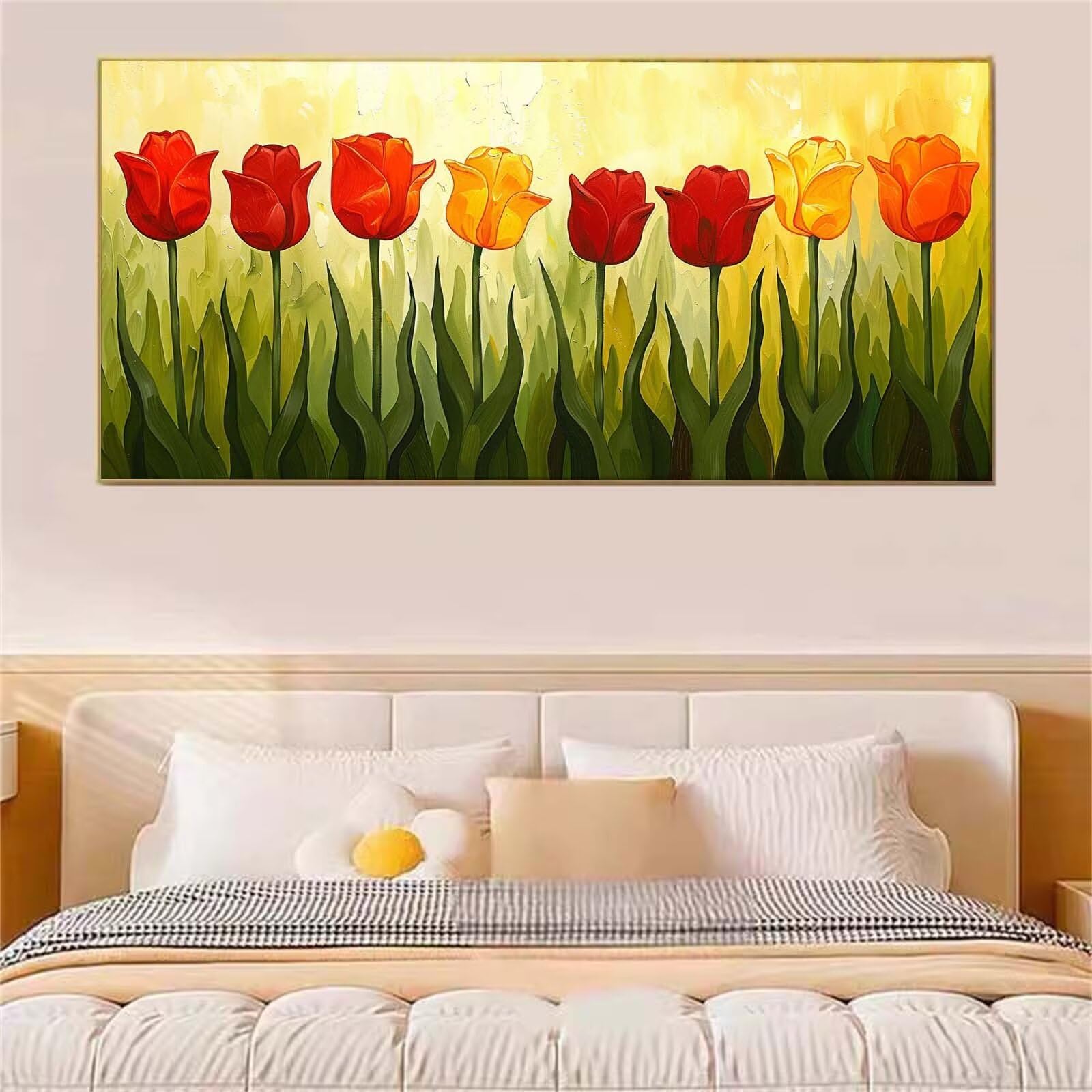 Zestaw do malowania diamentowego 5D, malarstwo diamentowe tulipan, duży rozmiar 50 x 100 cm, mozaiki do haftu krzyżykowego, dekoracje świąteczne do domu, prezent Z-1320