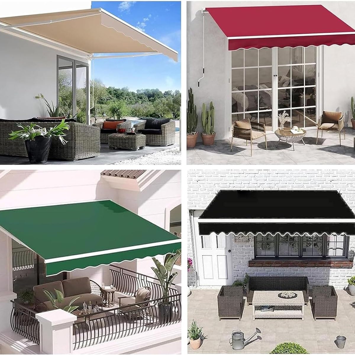 Zapasowa tkanina markizy na patio, pawilon i zadaszenie ogrodowe - wodoodporna osłona 200 cm 300 cm 500 700 cm opcje szary (dł. 200 x szer. 150 cm) do sklepu, na balkon i taras