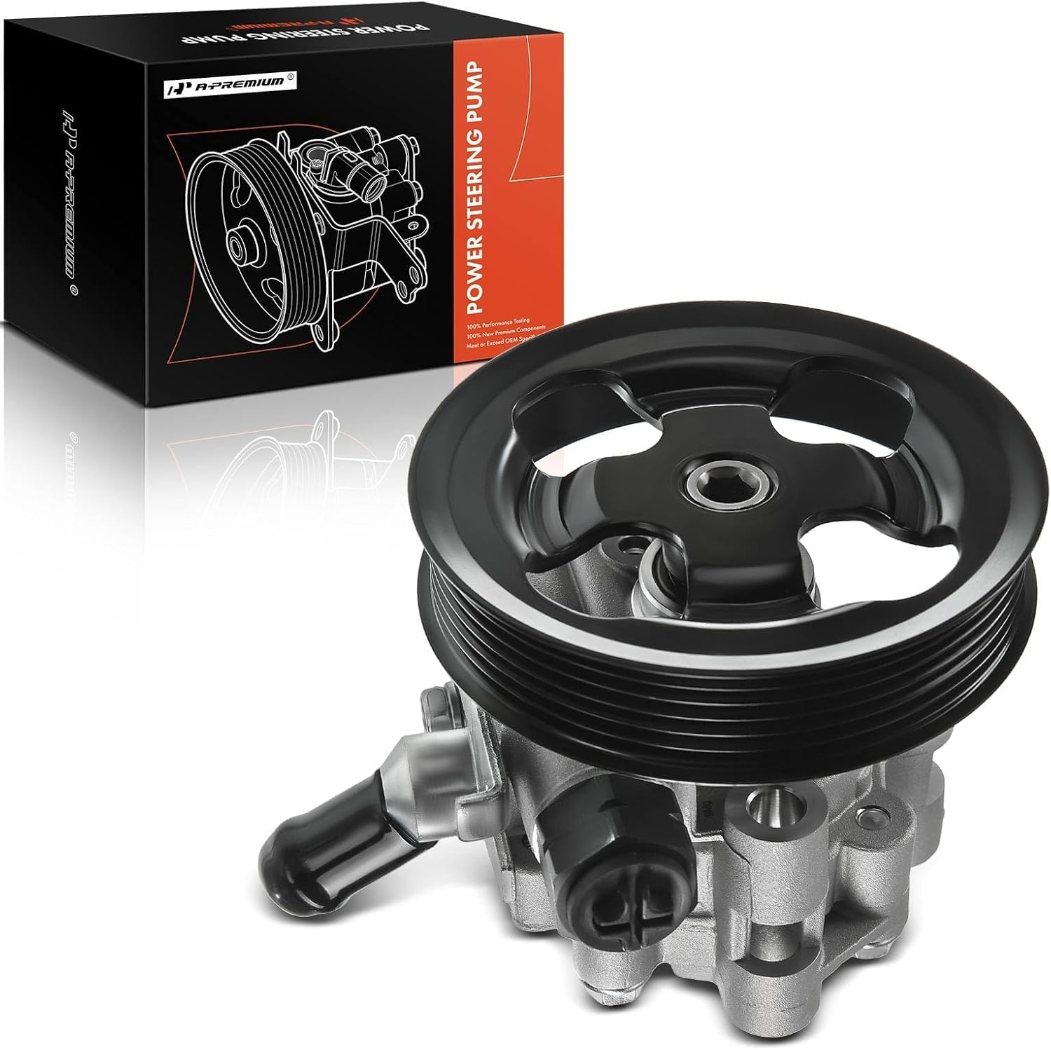 A-Premium Power Steering Pump, with Pulley, Compatible with Lexus LS430 2001 2002 2003 2004 2005 2006, 4.3L Gas, Replace # 4431050070, 44310-50070