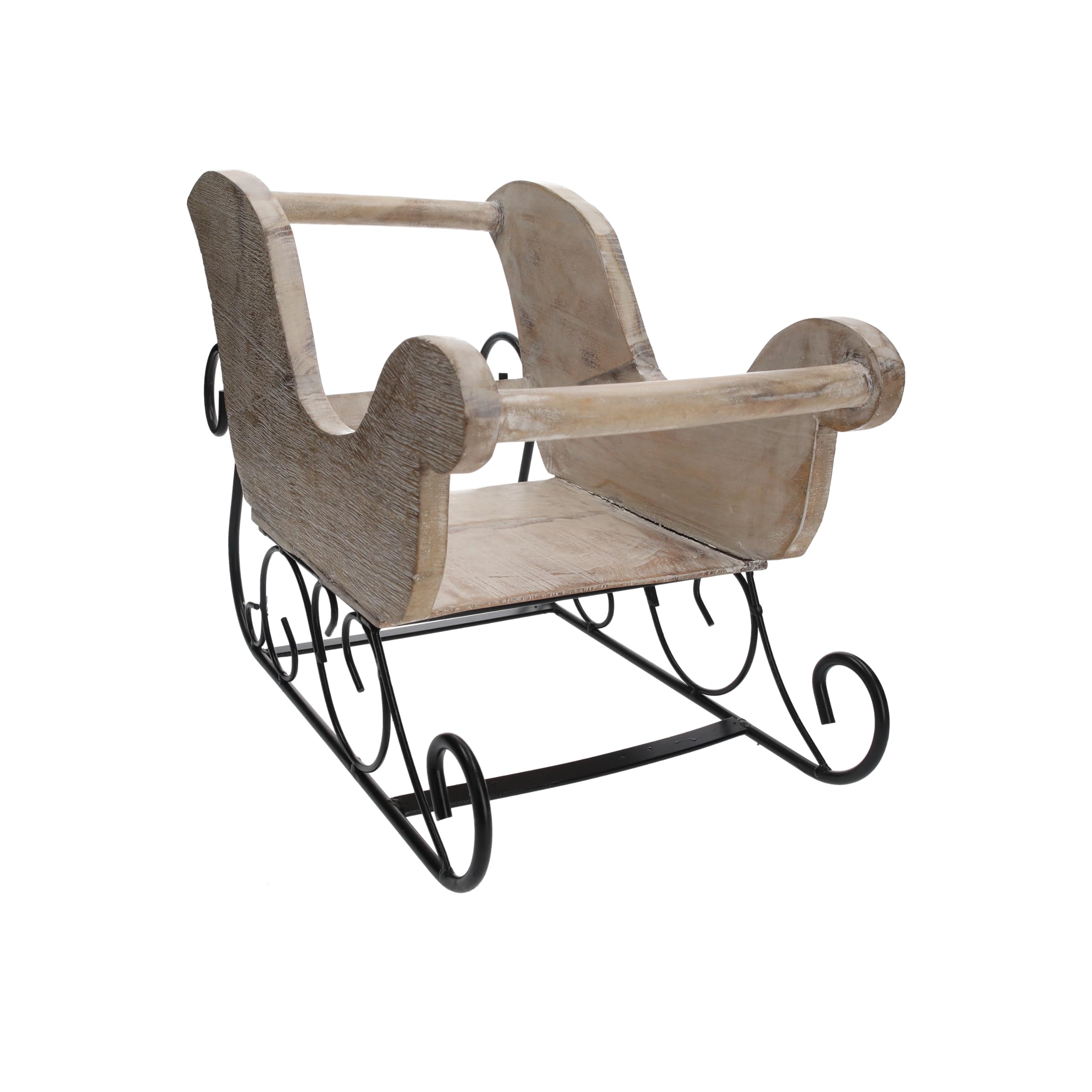 Keyhomestore - Figura de Trineo de Papá Noel, Escultura de Apoyo, decoración navideña. Altura: 32 cm. Longitud: 44 cm. Ideal como Adorno de decoración, Centro de Mesa.