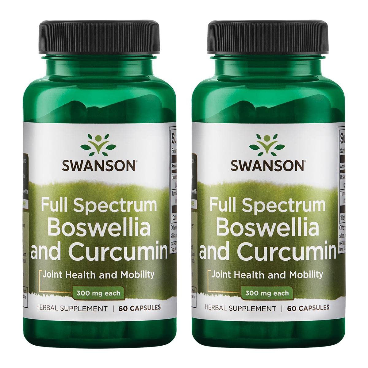 Swanson Full Spectrum Boswellia & Curcumin Natural Formula, 60 Caps, 2 Pack 60 Count (Pack of 2)