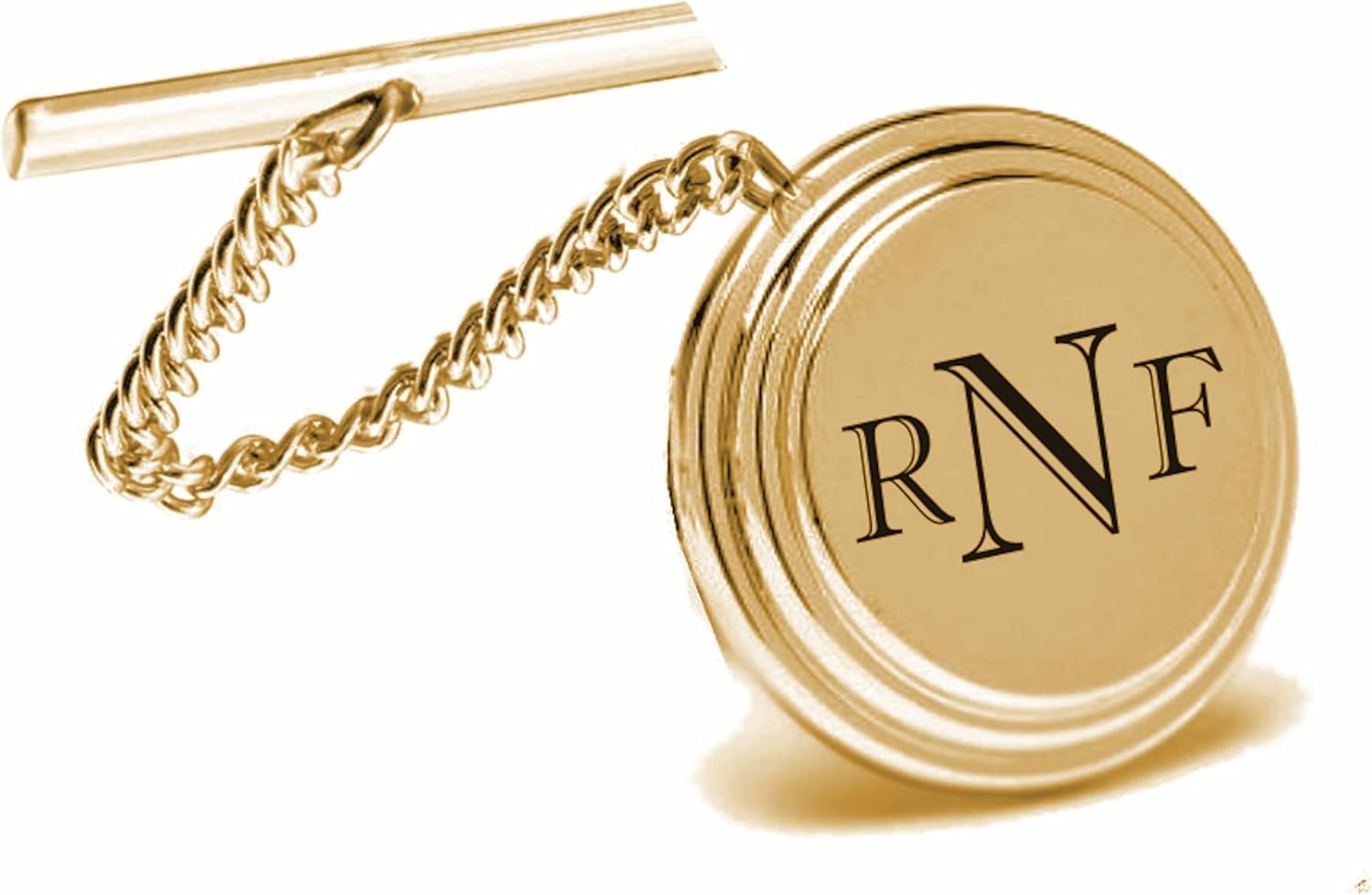 Personalized Gold Beveled Tie Pin Custom Engraved Free - Men’s Formal Accessory, Wedding or Business Gift With Free Engraving - Ships from USA