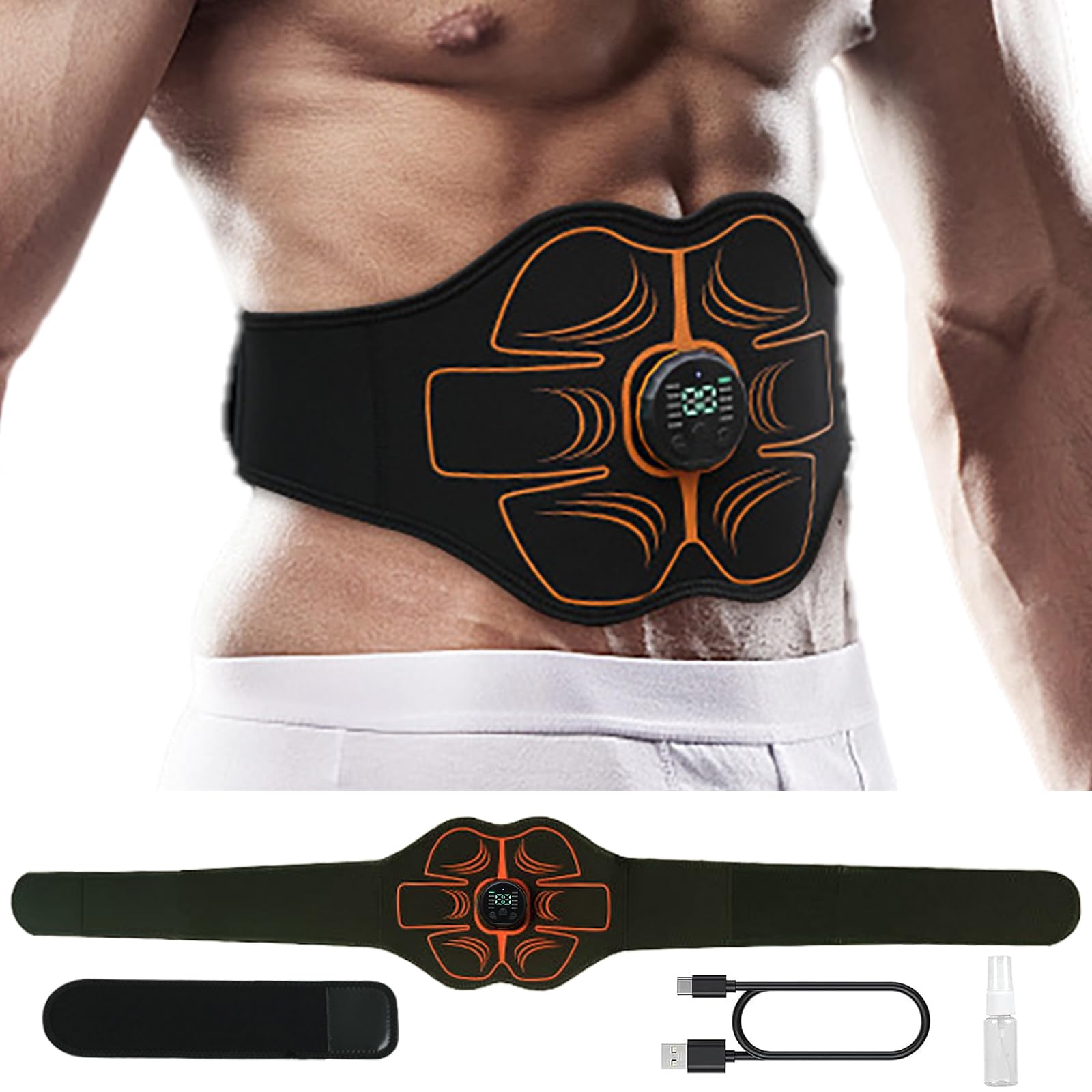 Muscle Trainer, Abs Stimulator, Ab Stimulator Muscle Toner Ab Toning Belt for Women Purple