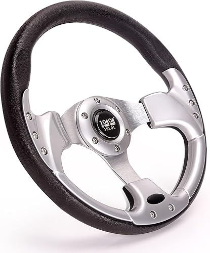 Vista 7 de 10L0L Volante de carrito de golf para Yamaha, EZGO TXT/RXV/Valor, Club Car DS/Precedent/Adward/Tempo Carritos de Golf plateado