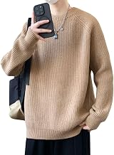 wolass Sweater, Winter Clothing, Men's Knit Pattern, Crew Neck, Long Sleeve, Men's Sweater, Unisex, Stretch, Knit Sweater, Casual, Solid, Soft, Large Size, Autumn Clothes, Winter Clothes