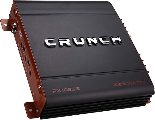 Miniatura 3 de Crunch PX-1025.2 Amplificador de audio para automóvil de dos canales de potencia de 1000 vatios + kit de amplificador de calibre 4 de 2 canales con