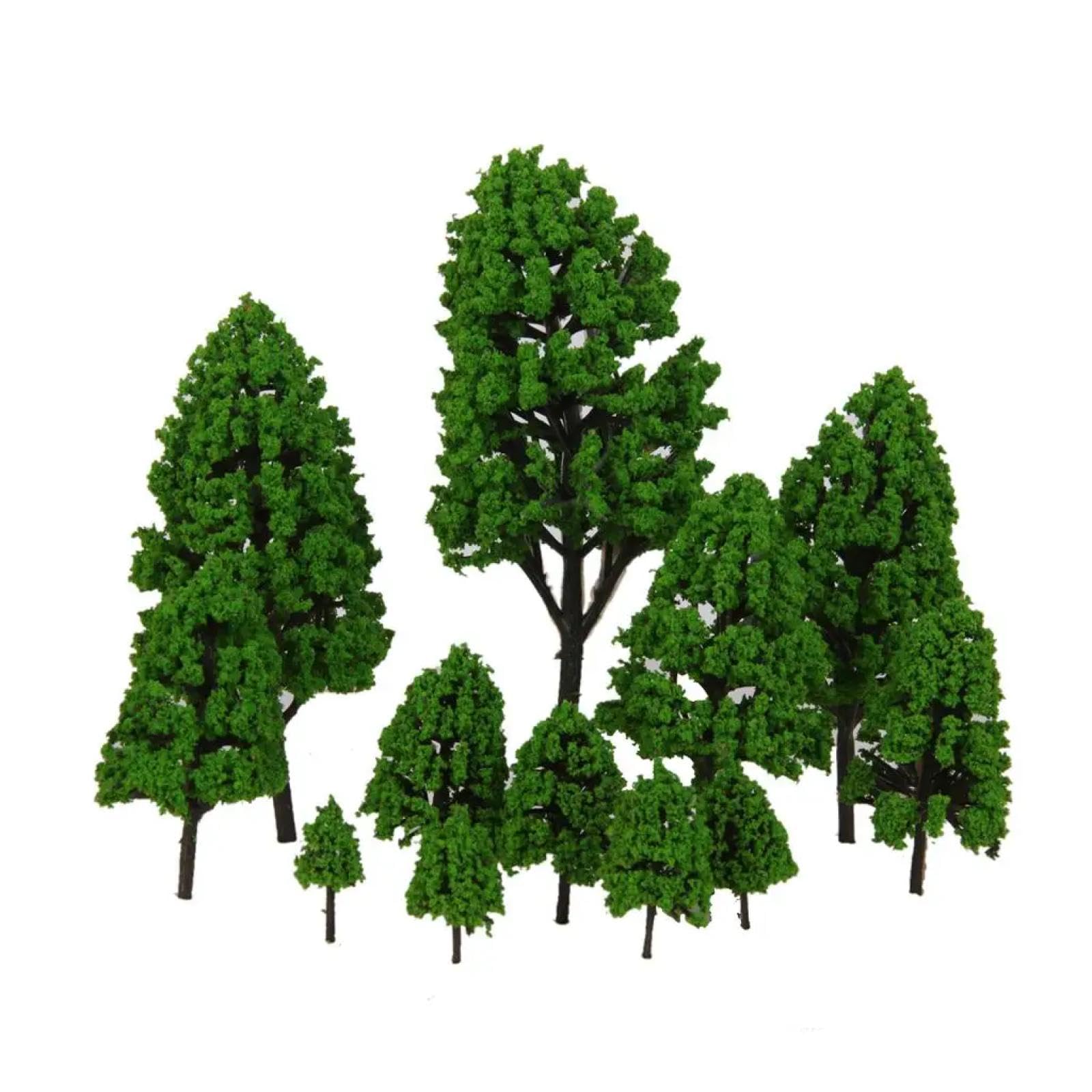 Yanchipanghe Green Miniature Plants,12Pcs Model Trees 3-16 Cm Mixed Model Tree Railroad Scenery Diorama Kits