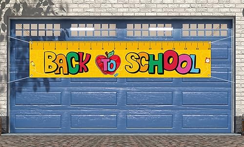 Miniatura 5 de Nepnuser Cartel de valla de regreso a clases, para niños, estudiantes, primer día de escuela, decoración de fiesta de bienvenida, letrero grande