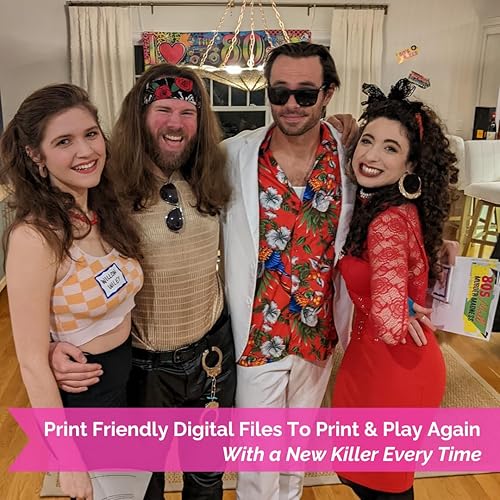 Miniatura 5 de Murder at The Roller Rink un juego de misterio de asesinato adolescente de los años 80 Flexible 4-20+ Jugadores Instrucciones de juego virtual y