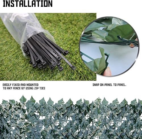 Miniatura 4 de TANG Sunshades Depot - Panel de decoración artificial de hiedra oscura más profunda, 4 x 8 pies, panel de decoración de hojas y vid, 4 x 8 pies