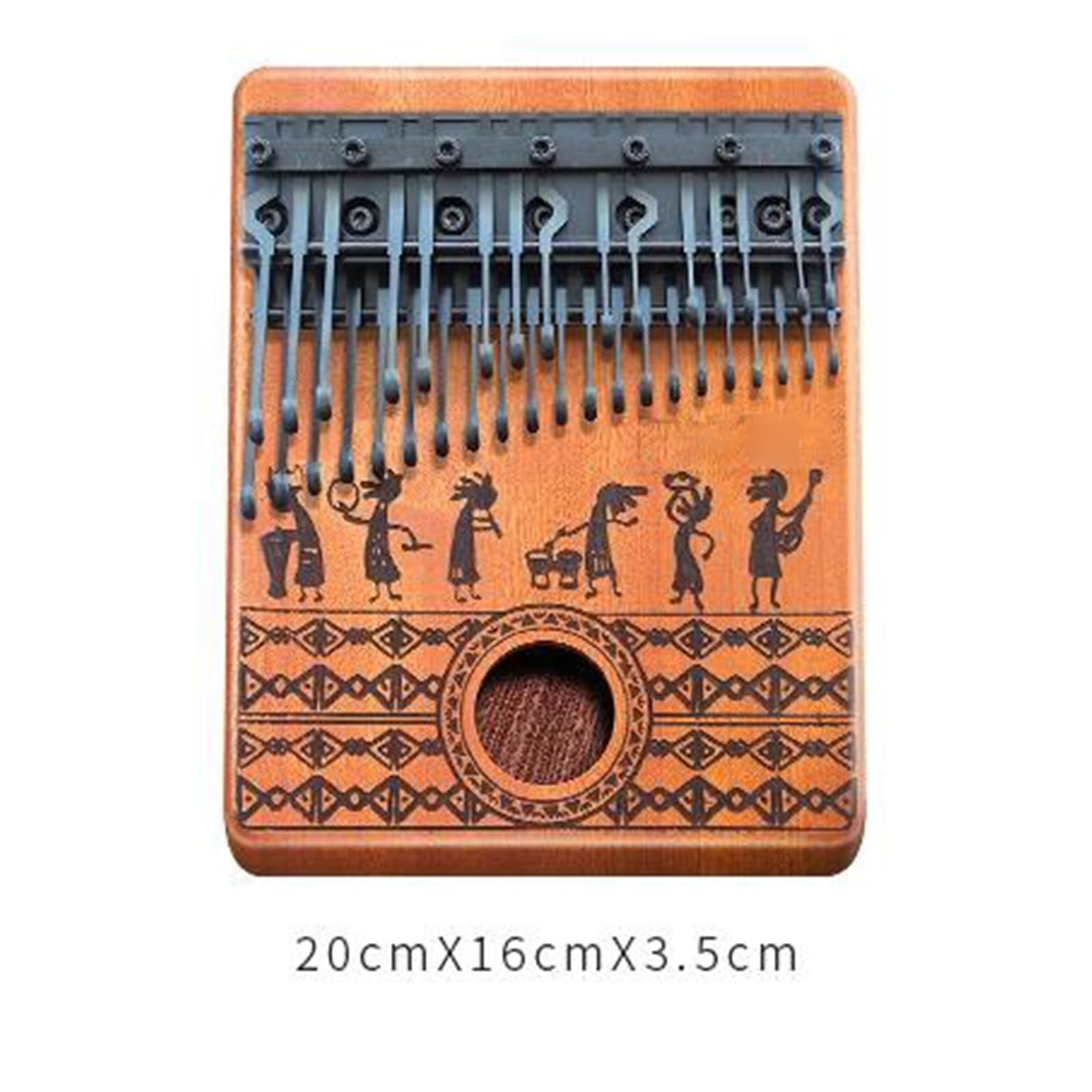 Piano De Pulgar Instrumento Musical Kalimba Profesional De 36 Teclas, Piano De Dedo De Madera De Nogal, Medio Tono, Doble Capa, Regalos Musicales(Style 3)