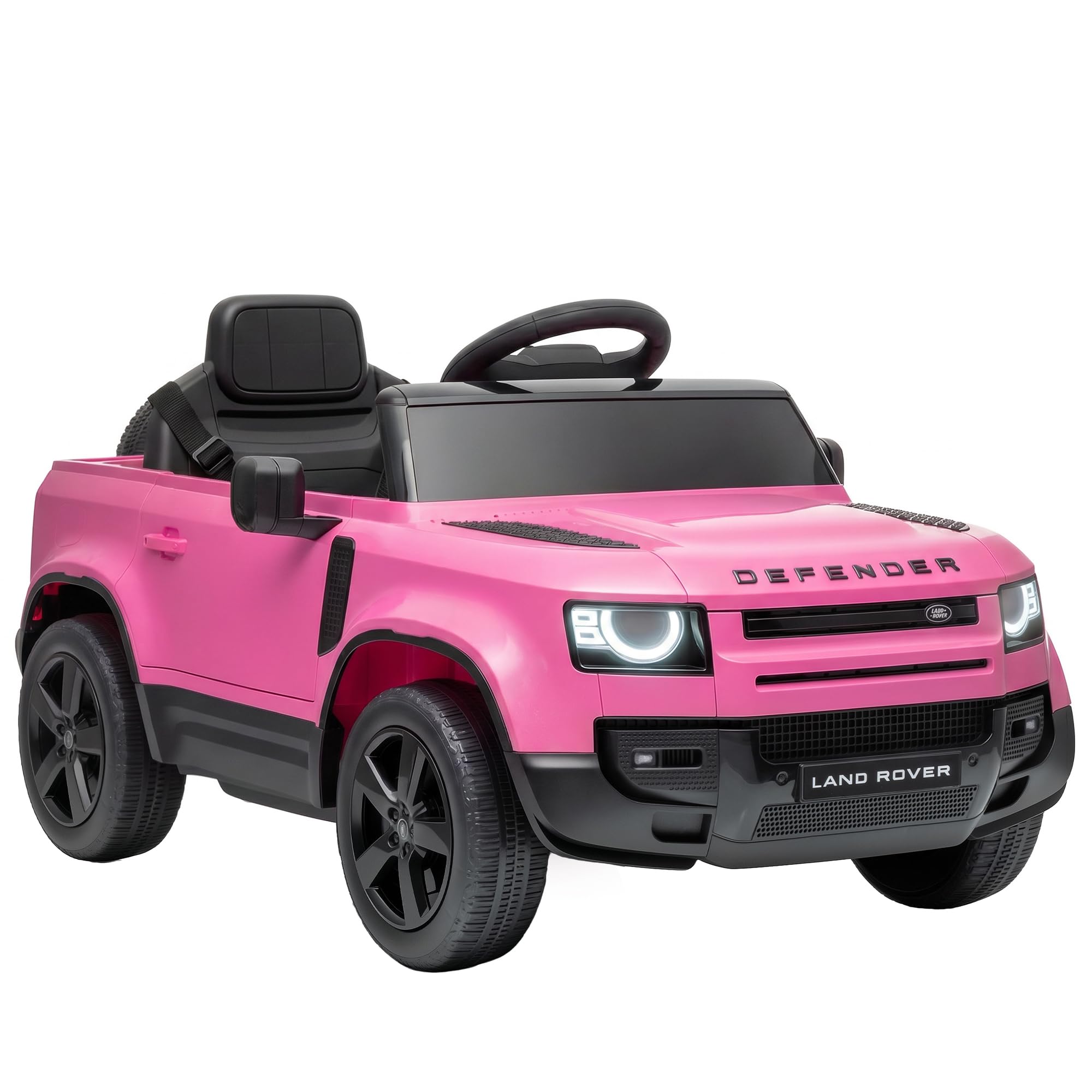 AIYAPLAY Land Rover Defender Licensed Kids Ride on Car 12V for 3-5 Y Pink