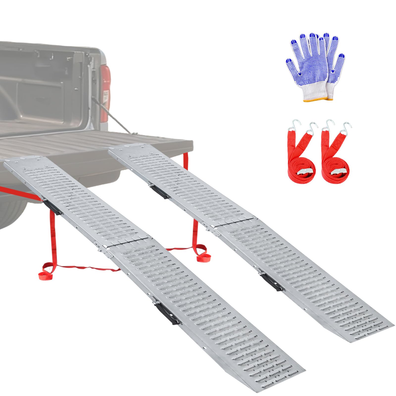 View 1 of ** STOCK PHOTO FOR REFERENCE ONLY***LIEKUMM 74" ATV Loading Ramps (2-Pack, 880 lbs)