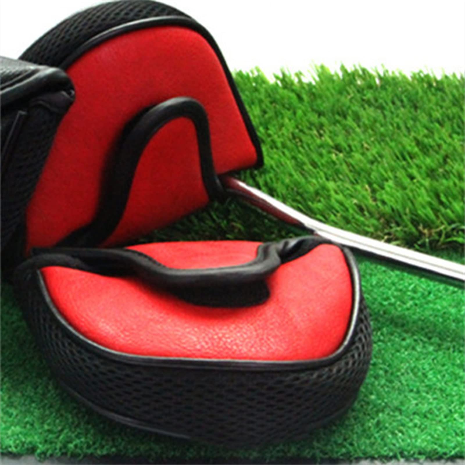 Cubierta de Putter de Golf, Cubierta de Cabeza de Putter de Golf, Cubierta de Cabeza de Palo de PU de tamaño estándar, se Adapta a la mayoría de los Palos de Putter de Bola, magnético Fuerte