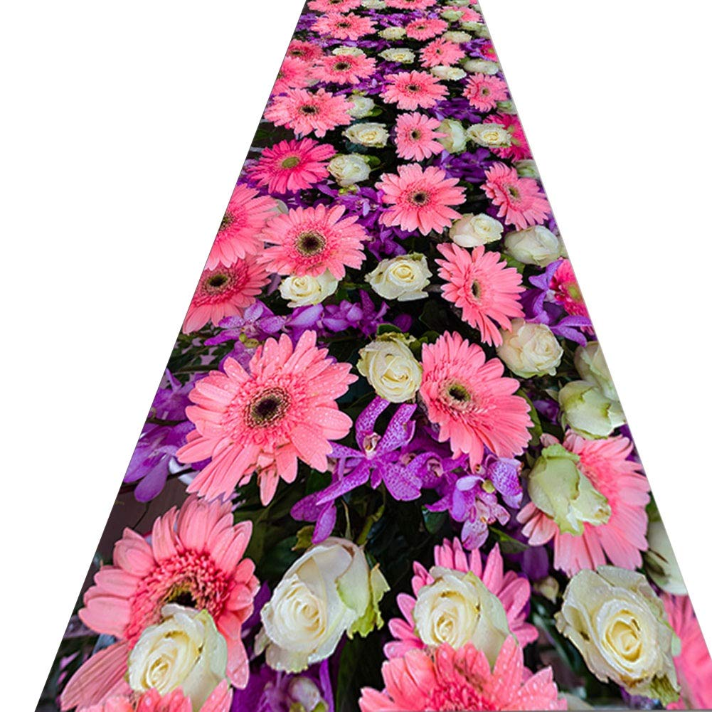 Felpudos entrada casa corredor largo alfombra pasillo flores 3D lavable antideslizante