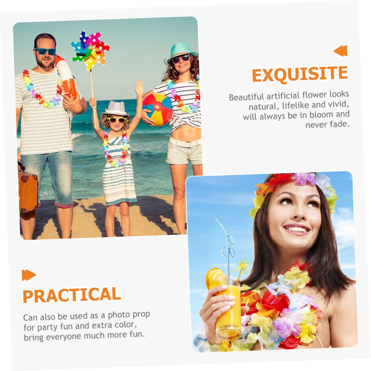 PRETYZOOM 50stücke Hawaii Tropische Girlande Für Luau Party Dekoration Bunte Leis Für Hawaii-Party Strandparty Und Tropenfestgestaltung