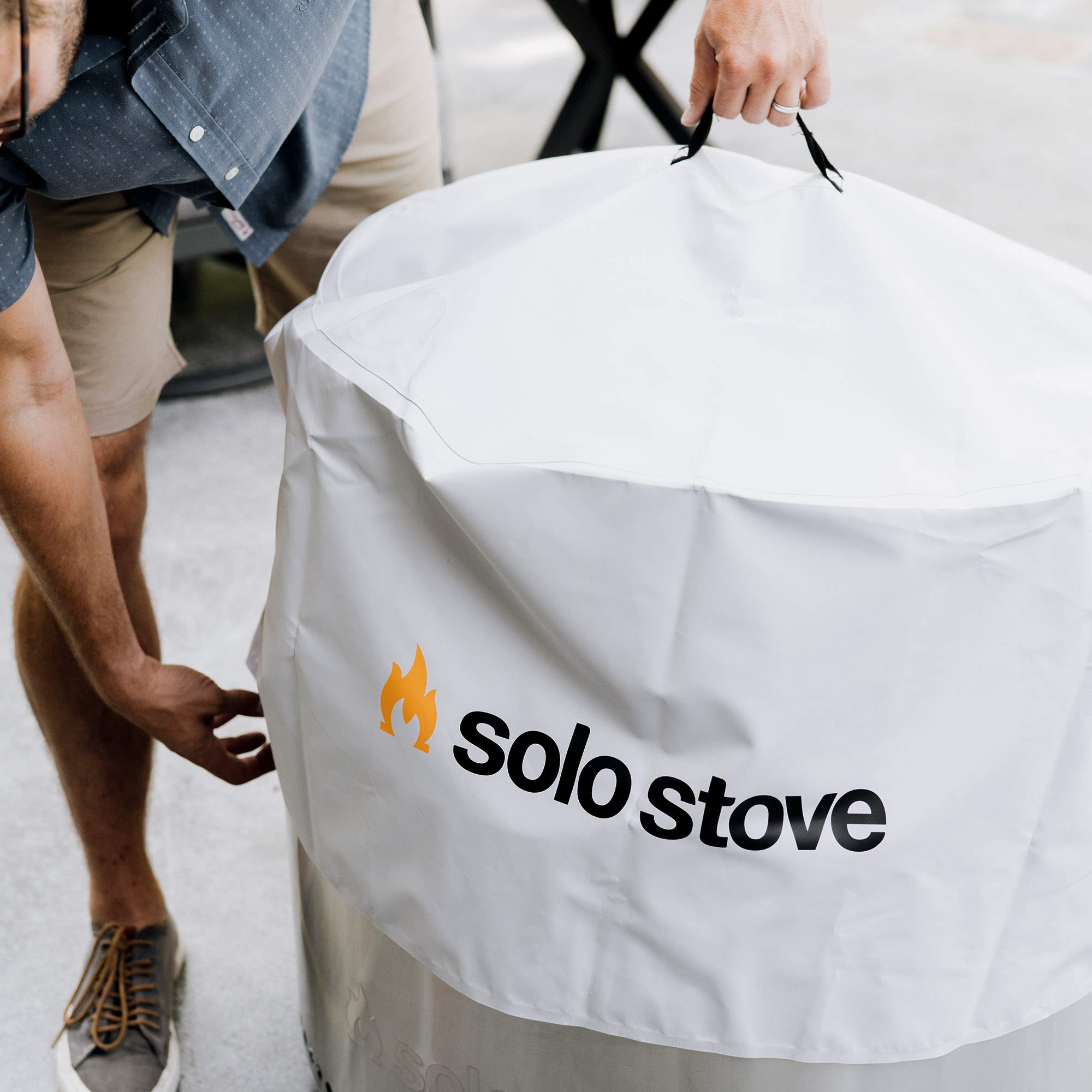 Solo Stove Bonfire Shelter Protective Fire Pit Cover for Round Fire Pits  Waterproof Cover Great Fire Pit Accessories for Camping and Outdoors, White  : Amazon.ca: Patio, Lawn u0026 Garden
