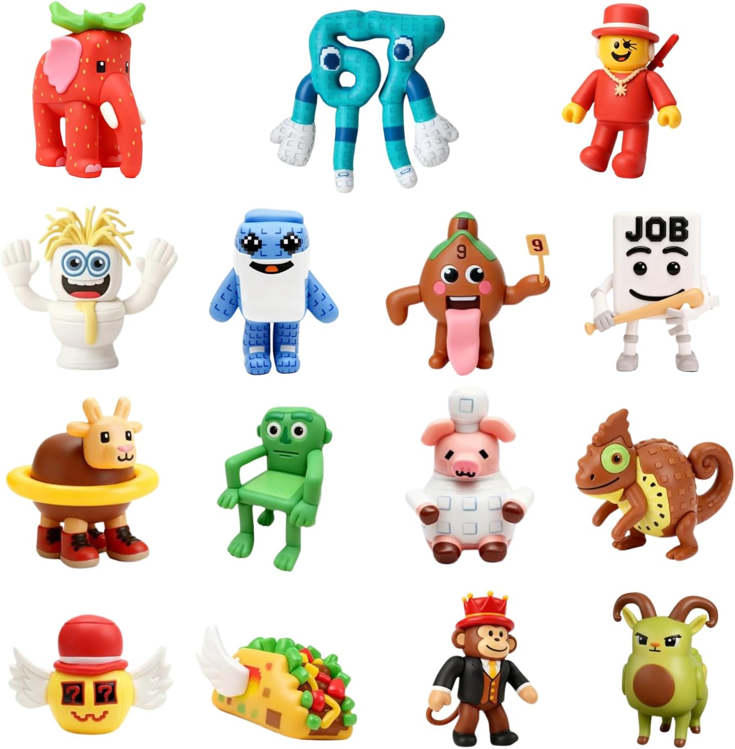 SUPERBE 15Pcs Steal a Brainrot Toys Action Figure Set, Steal a Brainrots 67 Los Tralaleritos Toy Figures, Collectible Brain-Rot Toy Gift for Fans (MulticolorD)