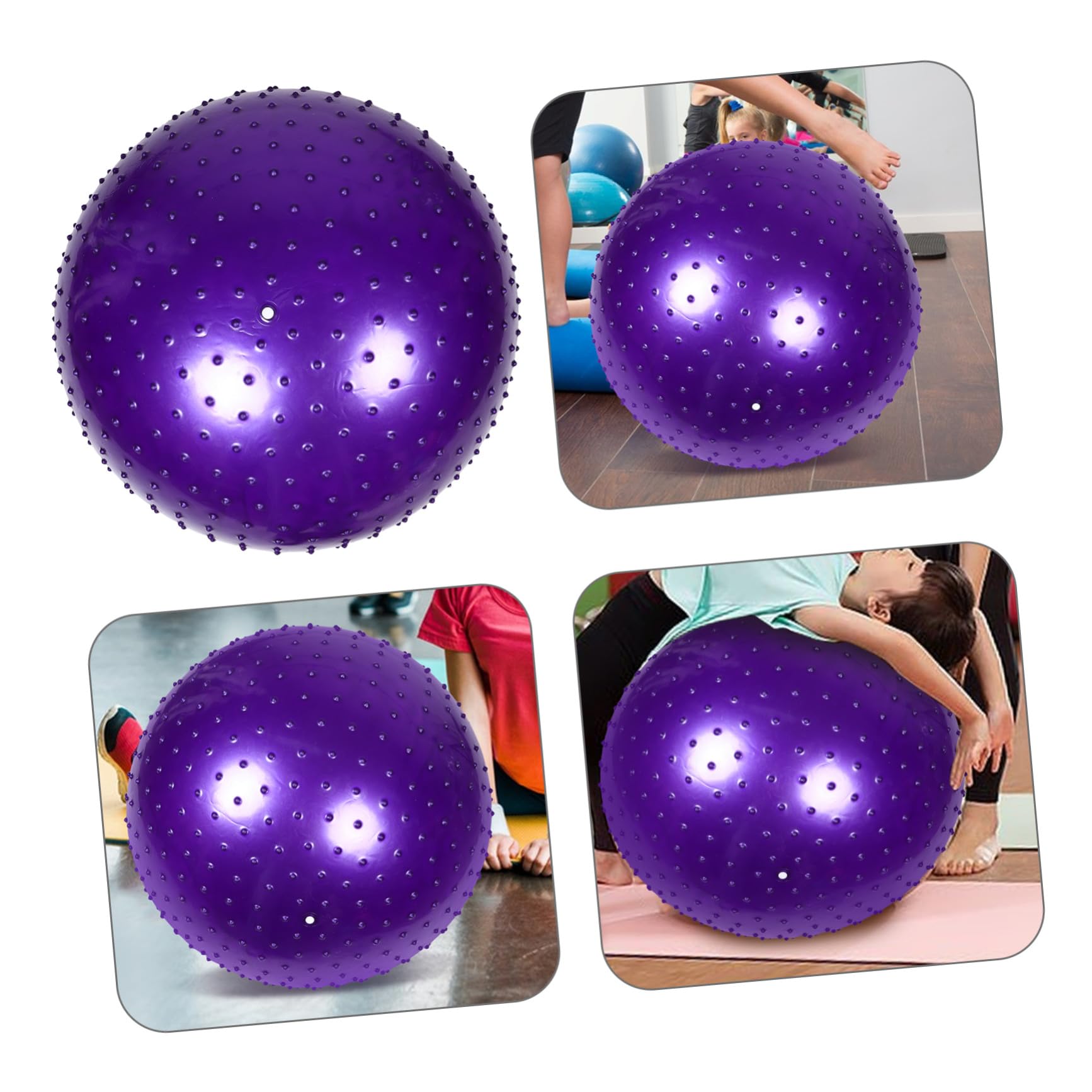 Pelota de Entrenamiento Pinchos para Yoga 65cm 900g Antiexplosión Pelota de Ejercicios de Estabilidad de Gimnasio Masaje Sensorial para Niños y Adultos en Casa y Oficina