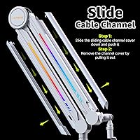 Vista 4 de IXTECH RGB Mic Boom Arm High Profile, Overhead Boom Arm Microphone Stand Desk Mount, Adjustable Microphone Stand with Desk Mount, Mic Arm for Live