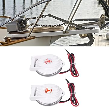 Pyhodi 1 Pair Windlass Foot Switch with Cover for 12V or 24V Windlass, Universal Up Down Switch for Deck Anchor, PC and Stainless Steel Material, Rust Proof and Strong, Easy to Operate
