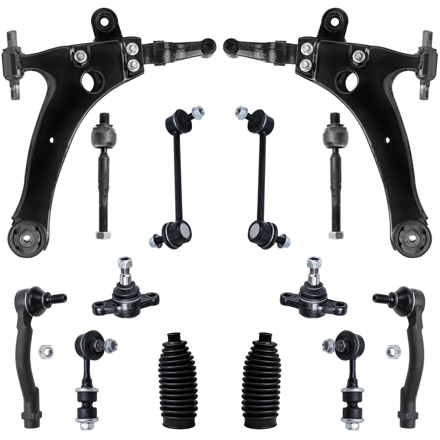 Detroit Axle - 14pc Front End Suspension Kit for Hyundai 1999-2001 Sonata