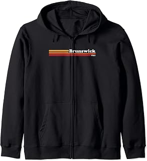 Vintage 1980s Graphic Style Brunswick Ohio Zip Hoodie