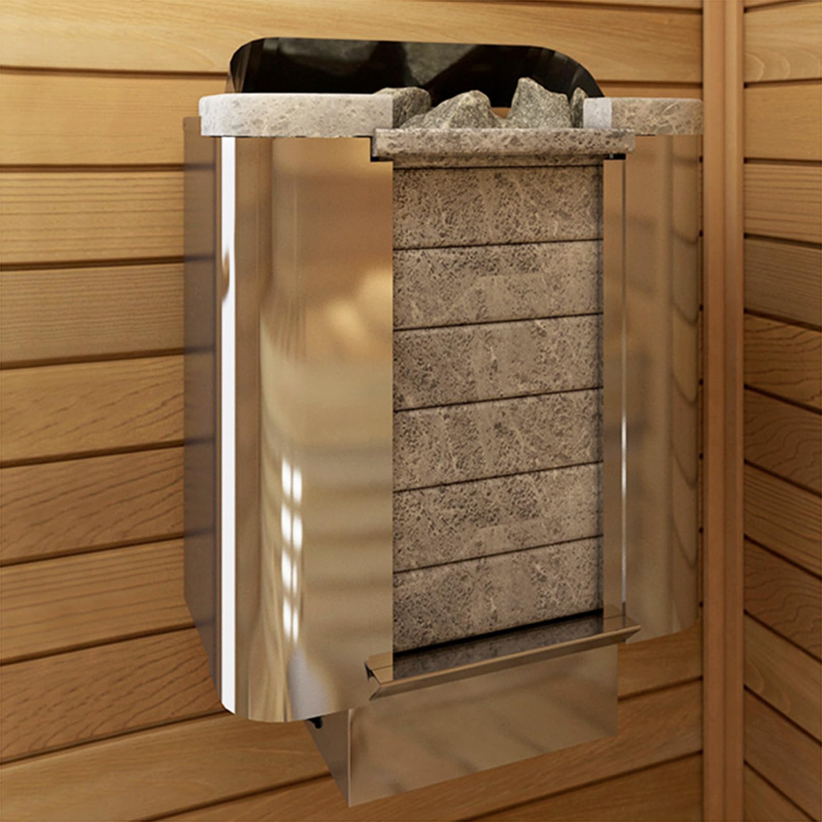 Poêle De Sauna 6KW/8KW/9KW Type De Contrôle Interne Outil De Chauffage De Poêle De Sauna en Acier Inoxydable pour Sauna pour Les Hôtels Les Spas Et La Famille Utilisent,9kw