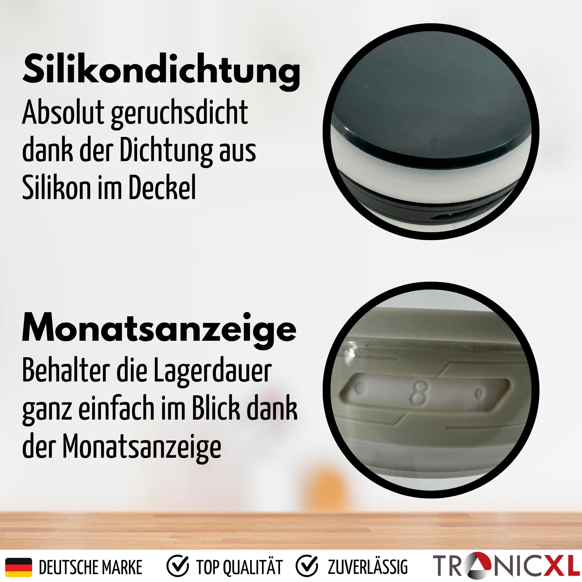TronicXL 2 x 700 ml próżniowe słoiki do przechowywania ziół, borokrzemu, szczelne, szklane pojemniki z pokrywką, kompatybilne z opakowaniami Boveda, 58% do uprawy roślin