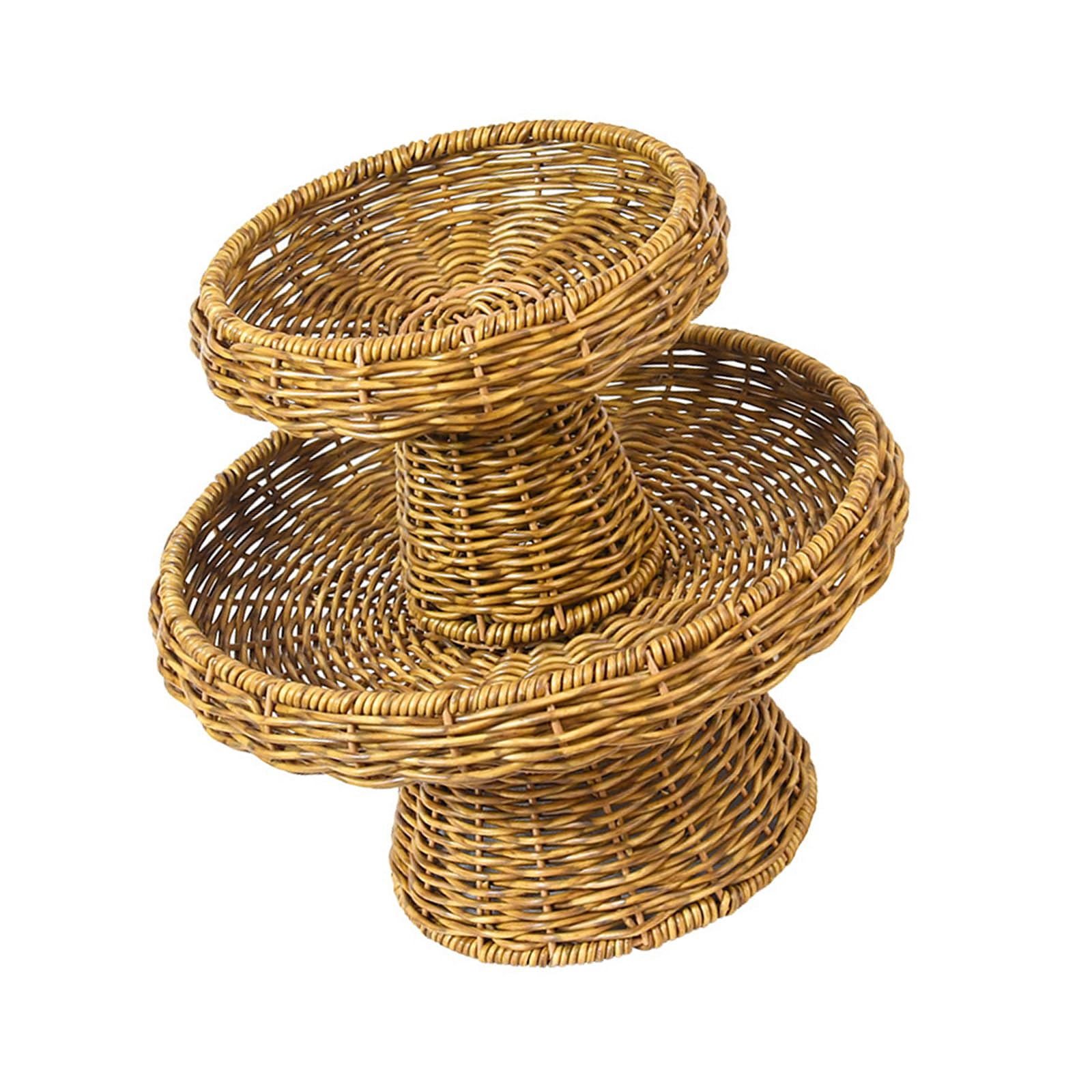 Panier de rangement rond tissé robuste pour fruits, livres, magazines et petits effets personnels. Panier de rangement pour la maison