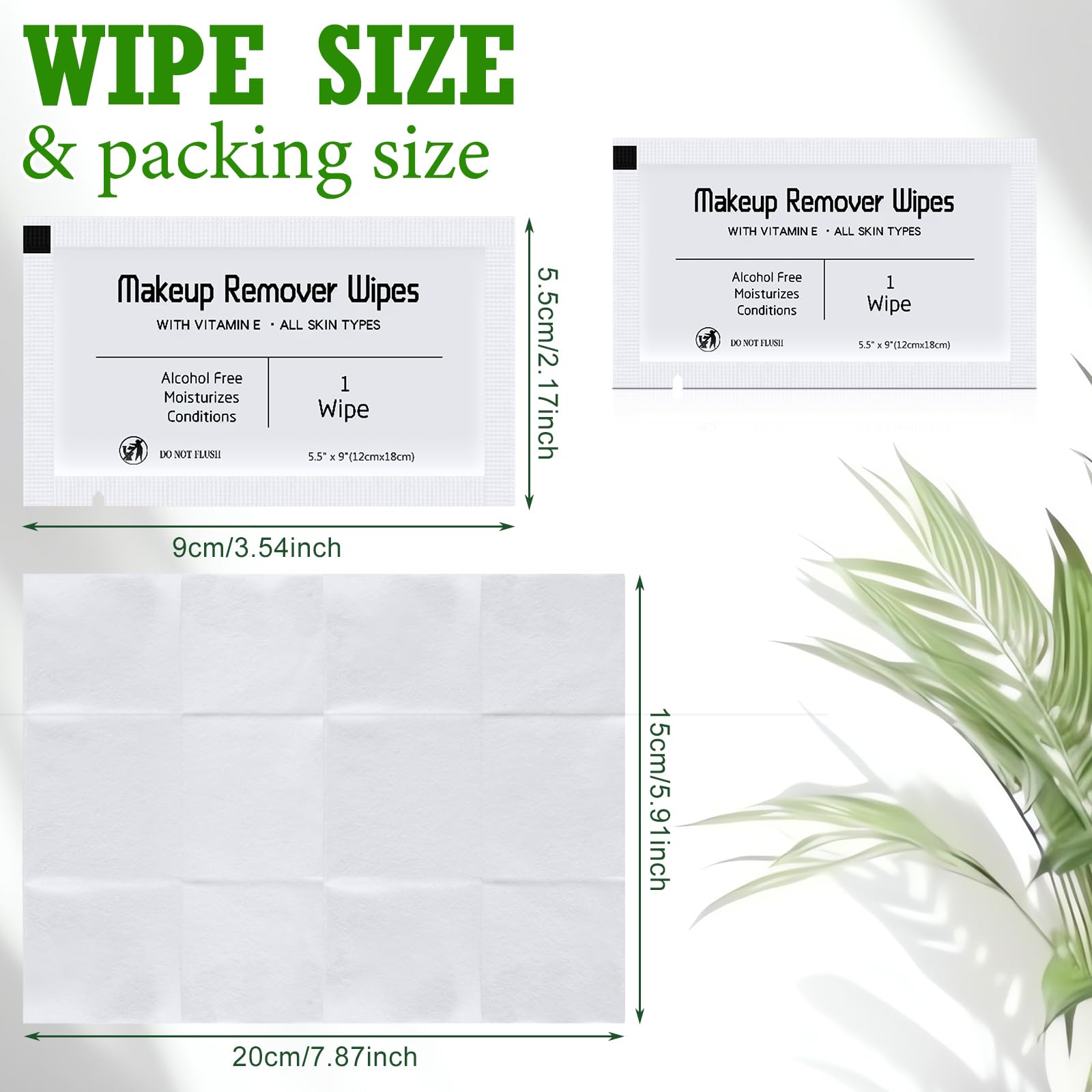 150 Pcs Individually Wrapped Makeup Remover Wipes