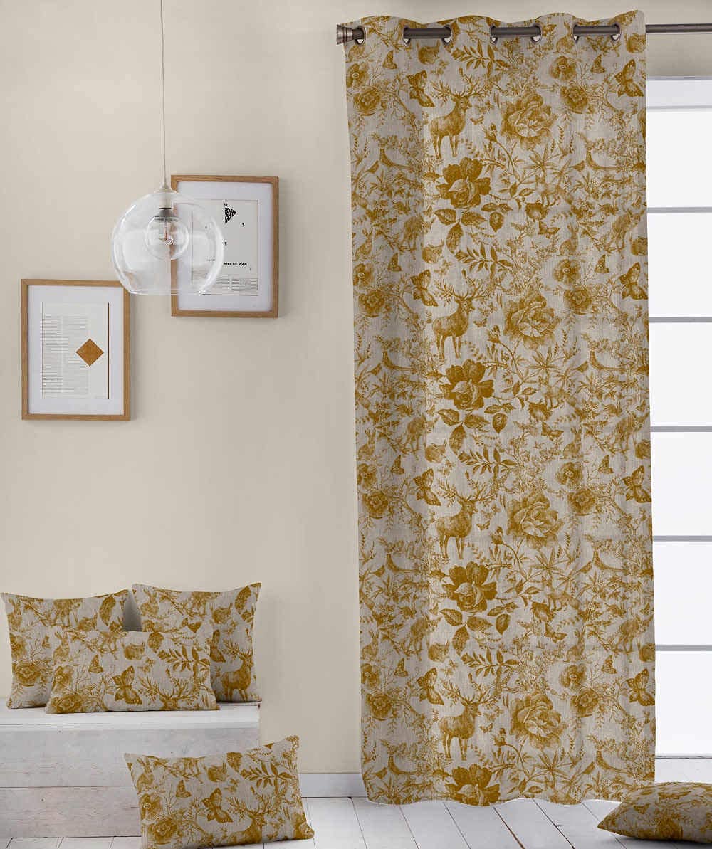Tessuto Stampato Kt KILOtela Half Panama Cotone Biologico - Cerimonia Del Tè - 100x280 Cm