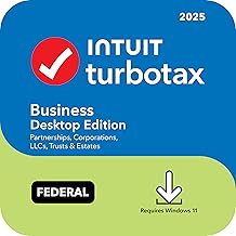 TurboTax Business Desktop Edition 2025, Federal Tax Return [Win11 Download]