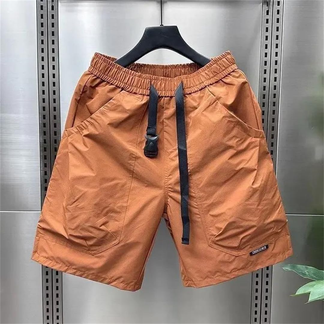 Men Summer Thin Loose Straight Large Pocket Work Shorts